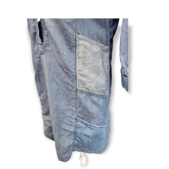 Etienne Marcel Women's Linen Blend Chambray Denim Shirt Dress Size XS - Picture 4 of 12
